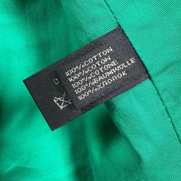 Ralph Lauren Black Label Green‎ Blazer Cotton Hideaway Buttons Women's Size 2 - Picture 4 of 5